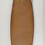 Italian Oval Teak Mirror 1950s 32x103cm