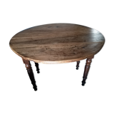 Table half-moon Louis Philippe feet turned
