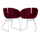 Chaises Fjord en Bourgogne par Patricia Urquiola pour Moroso, 2002