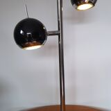 Lampe vintage noire et chrome eyeball Seylumiere modèle Hary