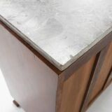 Art Deco cabinet in wood with marble top, France ca. 1930