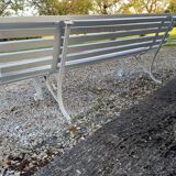 Wrought Iron and Wood Bench from the 60s