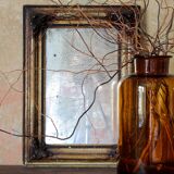 Wall mirror in wooden decorative frame, circa 19th century 41x56cm