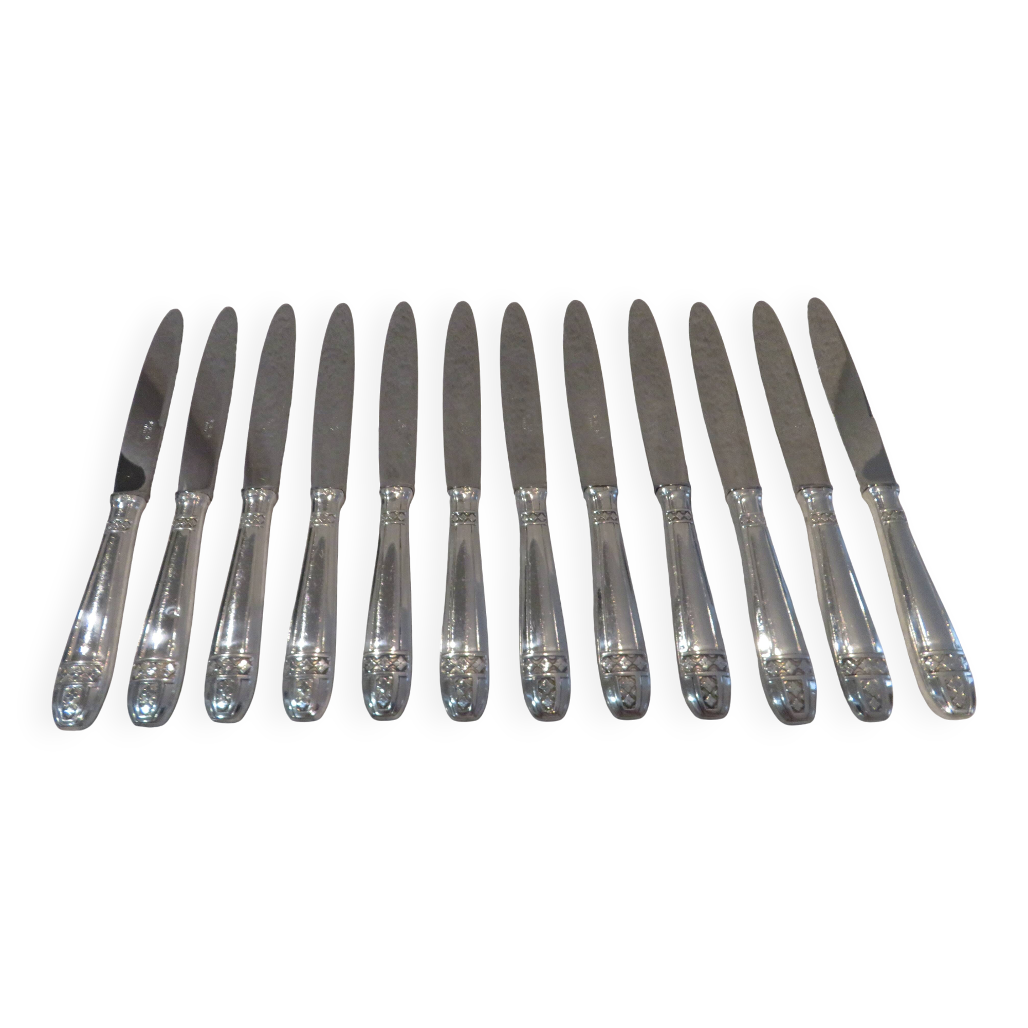 12 Dixi Grand Prix Monaco silver plated dessert knives 20.5cm