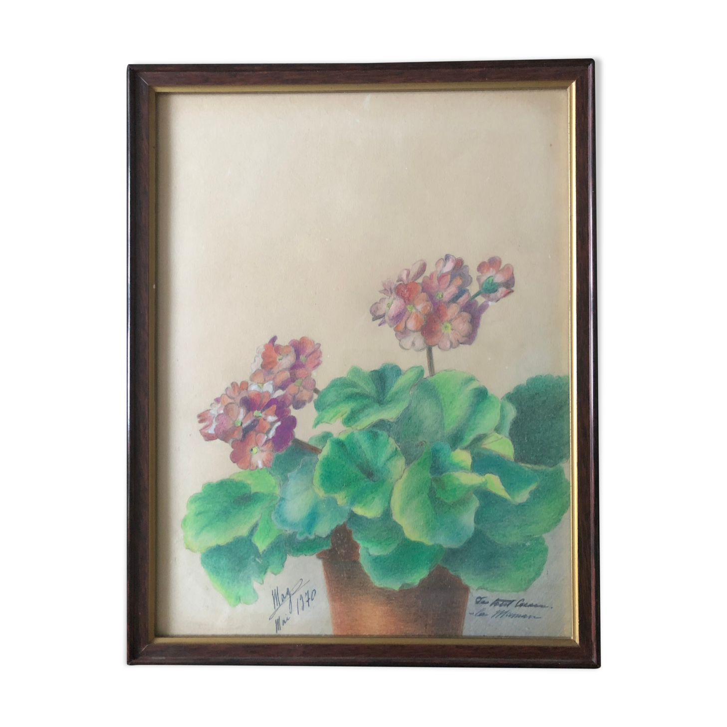 Pastel of vintage flowers