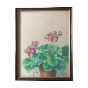 pastel de fleurs vintage