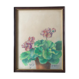 Pastel de fleurs vintage