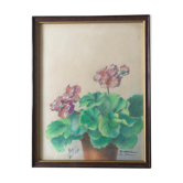Pastel of vintage flowers