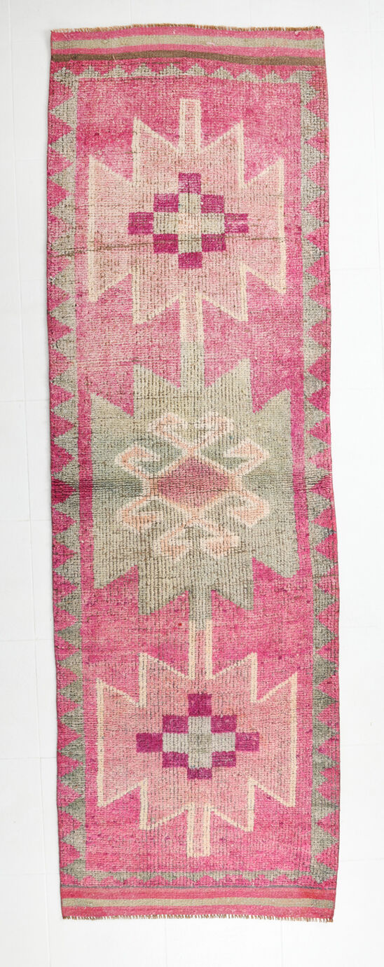 3x10 Turkish Vintage Runner Rug 3.1x9.11 ft