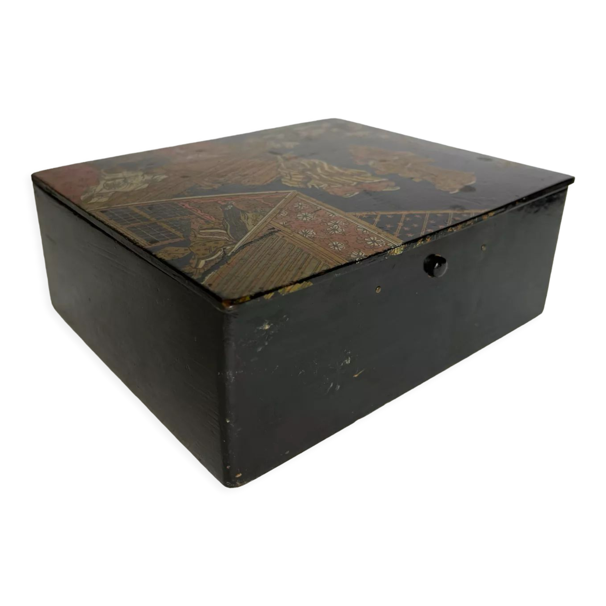 Chinese lacquer jewelry box