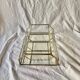 Small vintage display case in clear glass, mirrored glass and brass