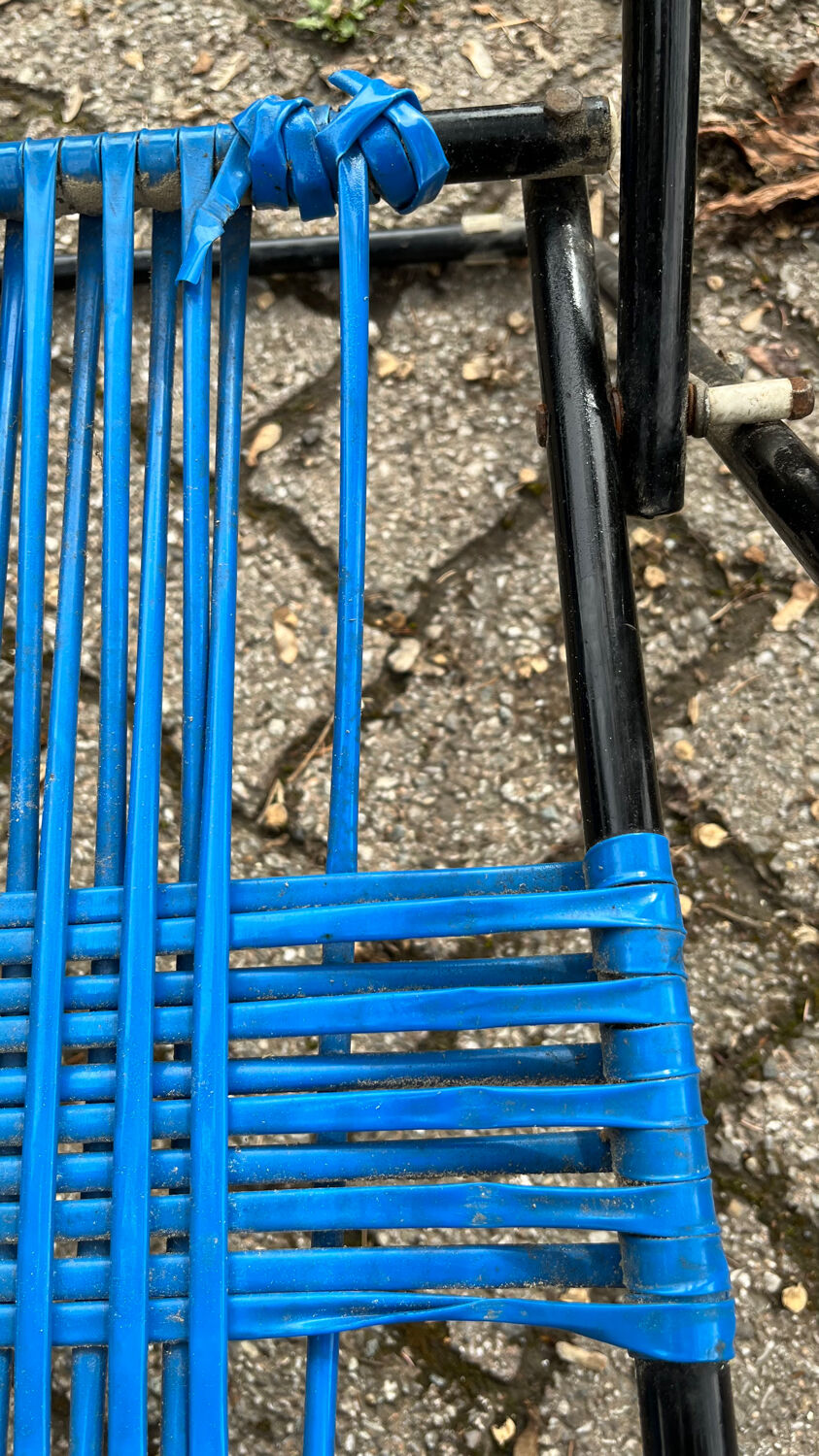 Vintage spaghetti chaise longue