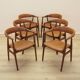 Set of six teak chairs, Danish design, 1970s, made in Denmark