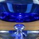 Royal blue ashtray or trinket tray