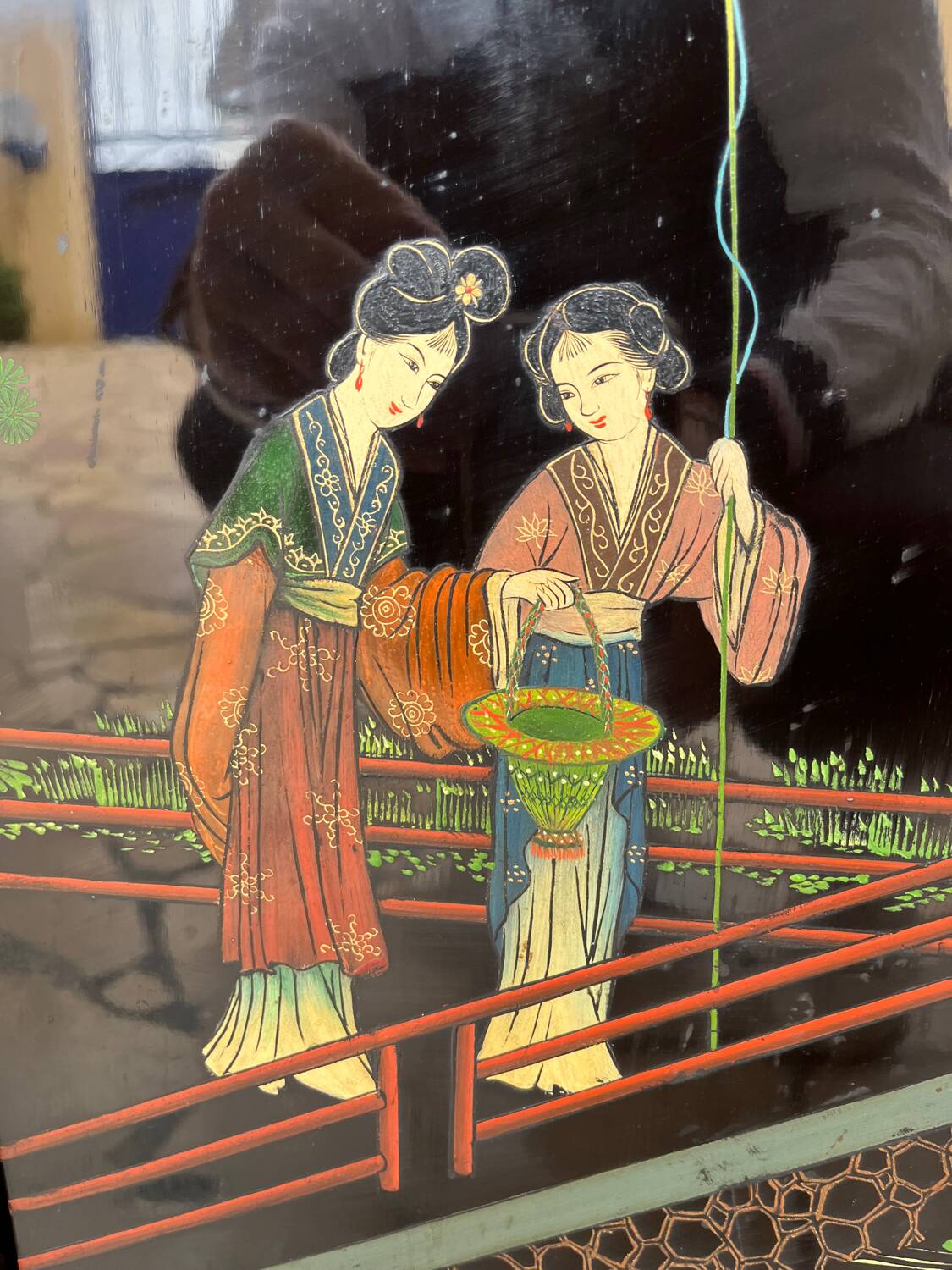 Chinese lacquer sideboard