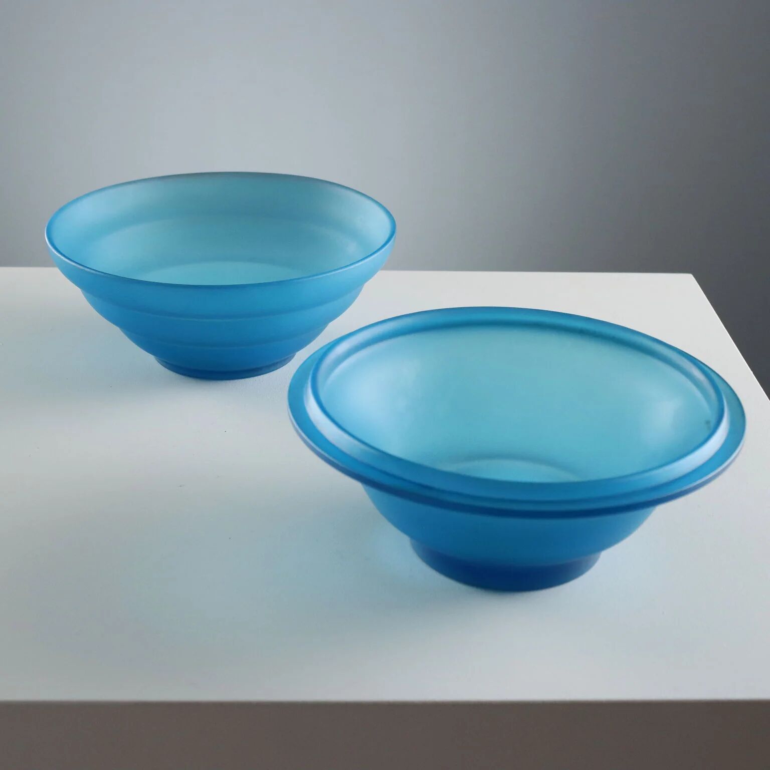 Vintage bowl and saucers VeArt in Murano glass, Italy, 1970s.