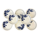 Set of 8 flat plates Badonviller Capucine – French earthenware
