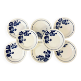 Set of 8 flat plates Badonviller Capucine – French earthenware