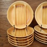 Set of 6 Salins asparagus plates