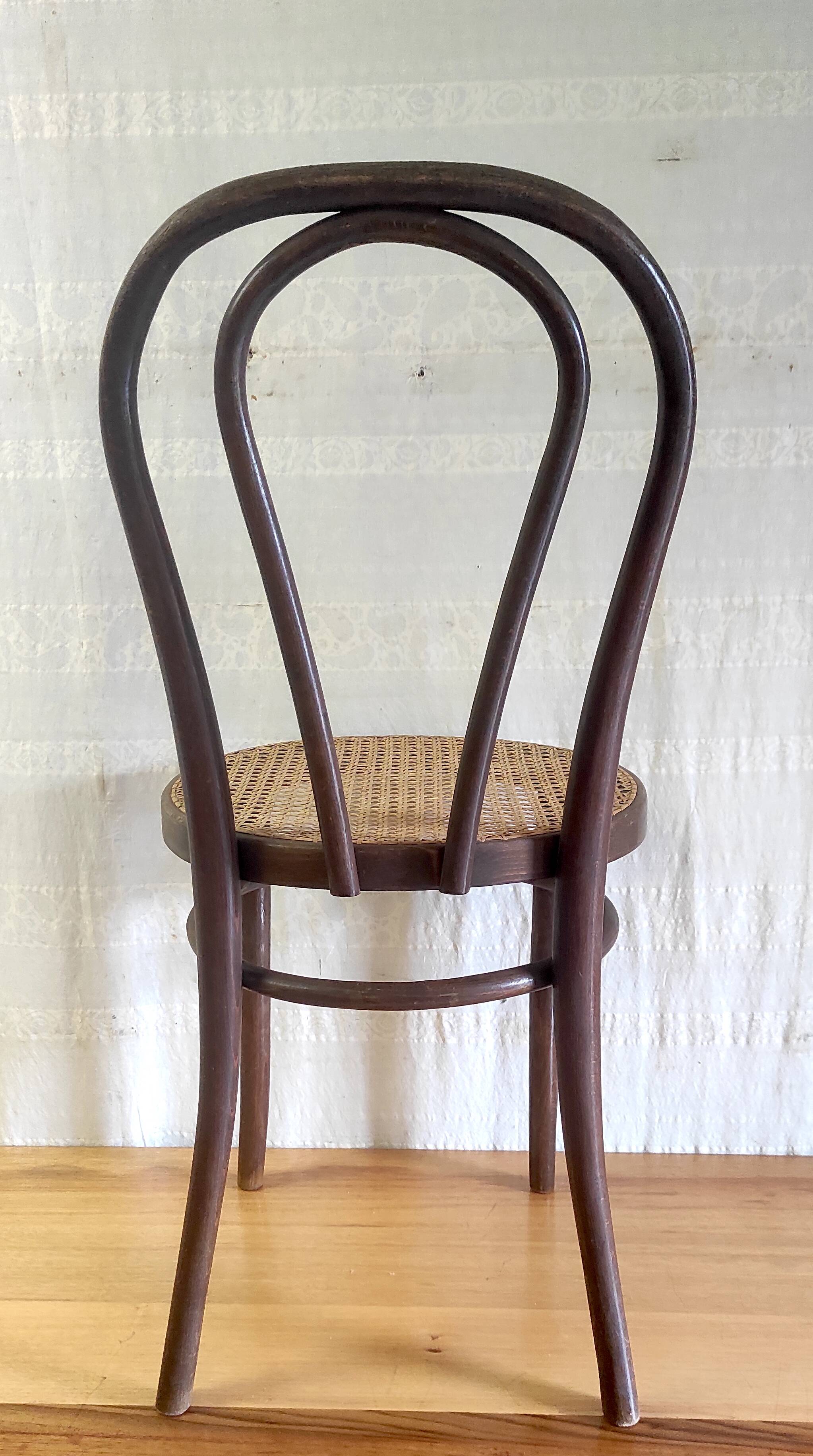 Bentwood and traditional cane chair - mid-20th century