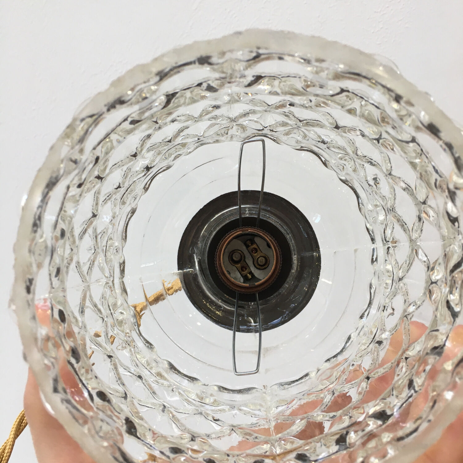 Vintage glass pendant lamp