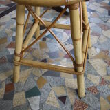Vintage rattan stool