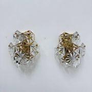 Mid-century pair of crystal sconces by Kinkeldey, Germany, 1970s