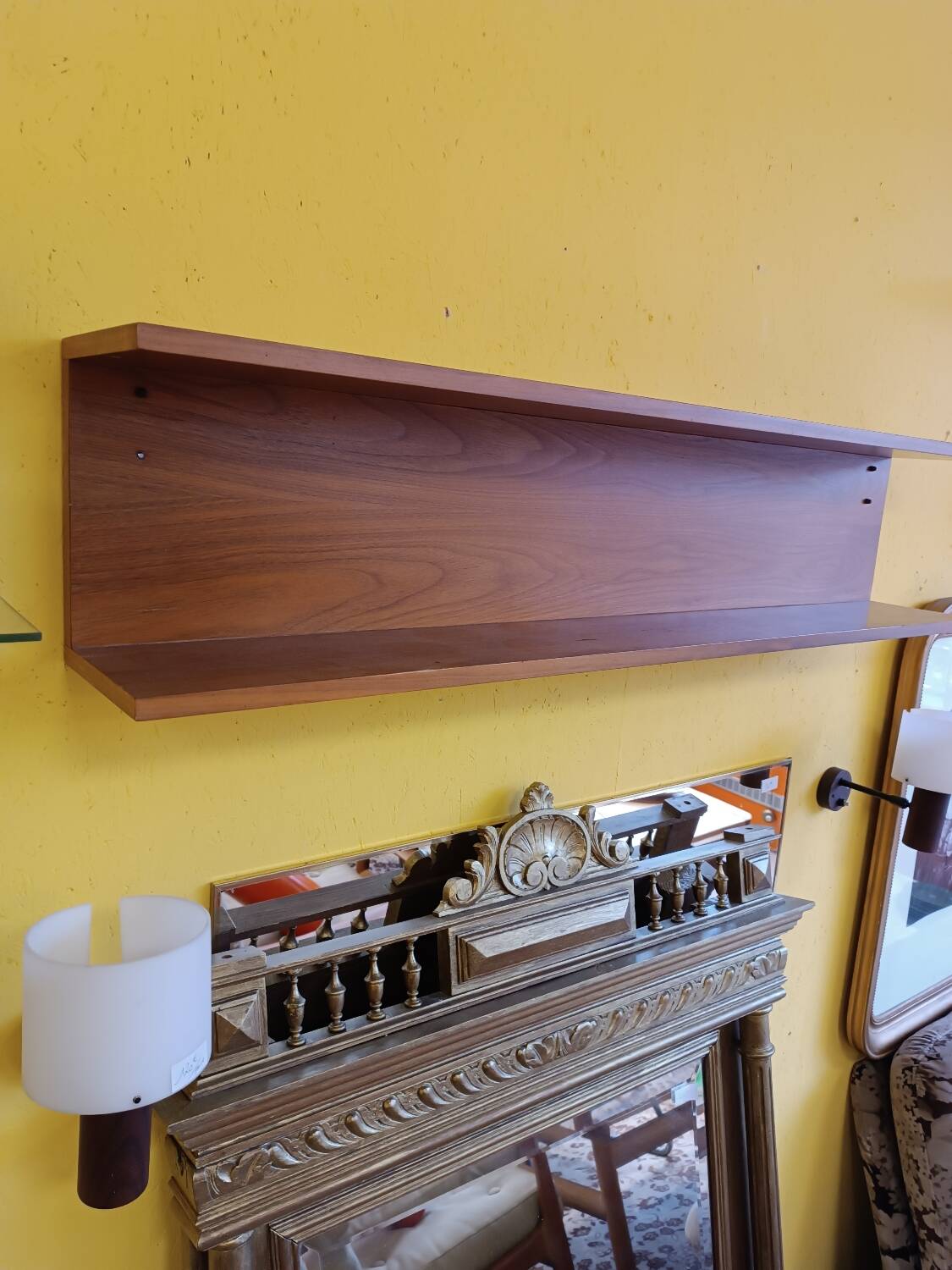 Scandinavian teak wall shelf 70's