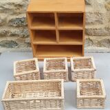 "furniture" of vintage classification in wood and wicker