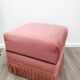 Pink square pouf