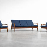 Vintage Mid-Century Australian Modern Teak Sofa & Armchairs by Parker Furniture