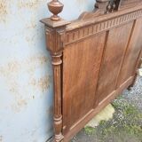old headboard in solid oak