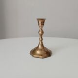 Antique candle holder in solid brass
