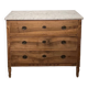 Antique solid wood and marble commode