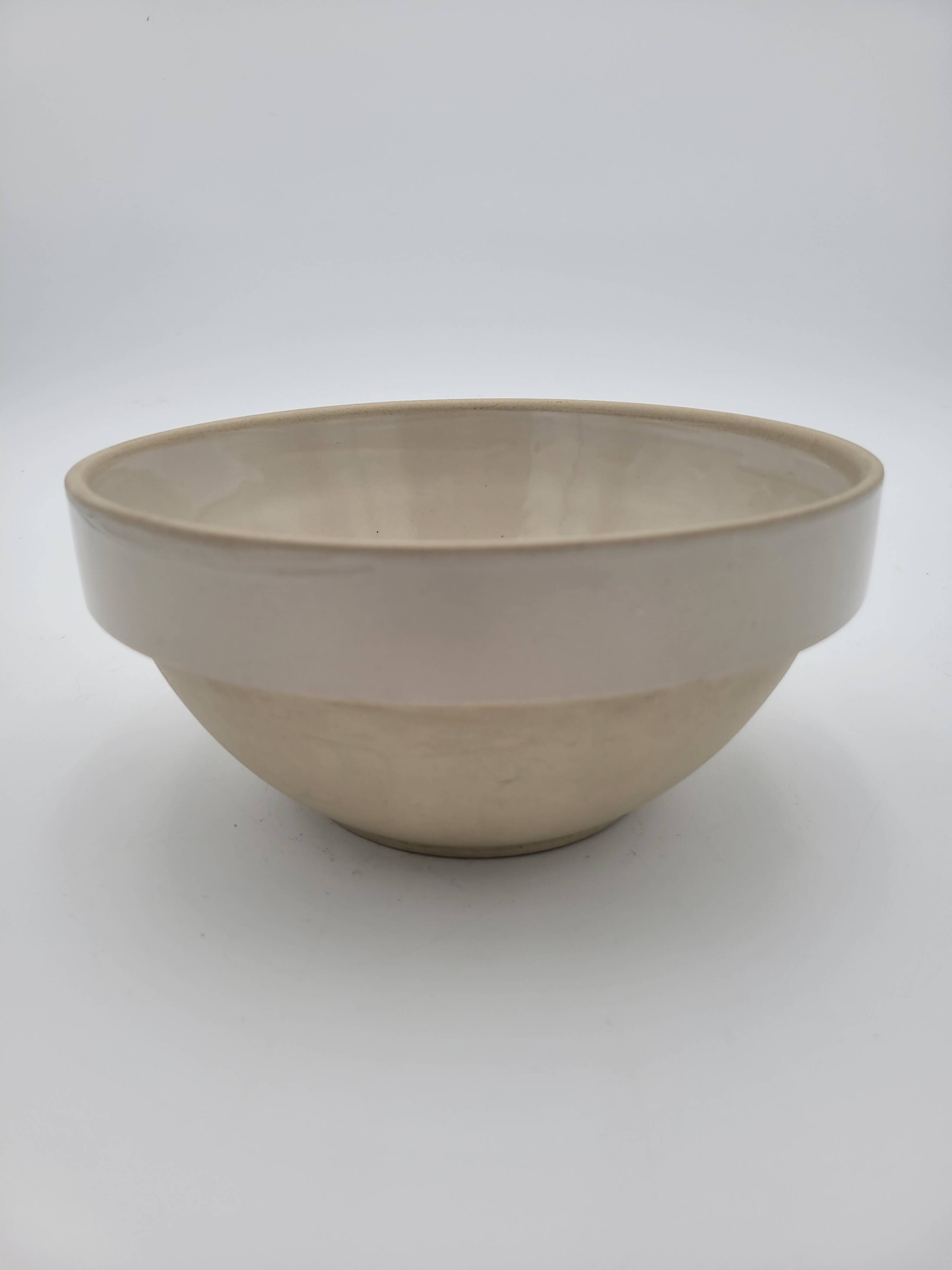 Digoin vintage stoneware salad bowl