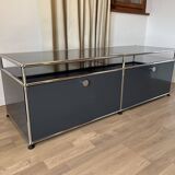 USM Haller TV cabinet in Anthracite Grey