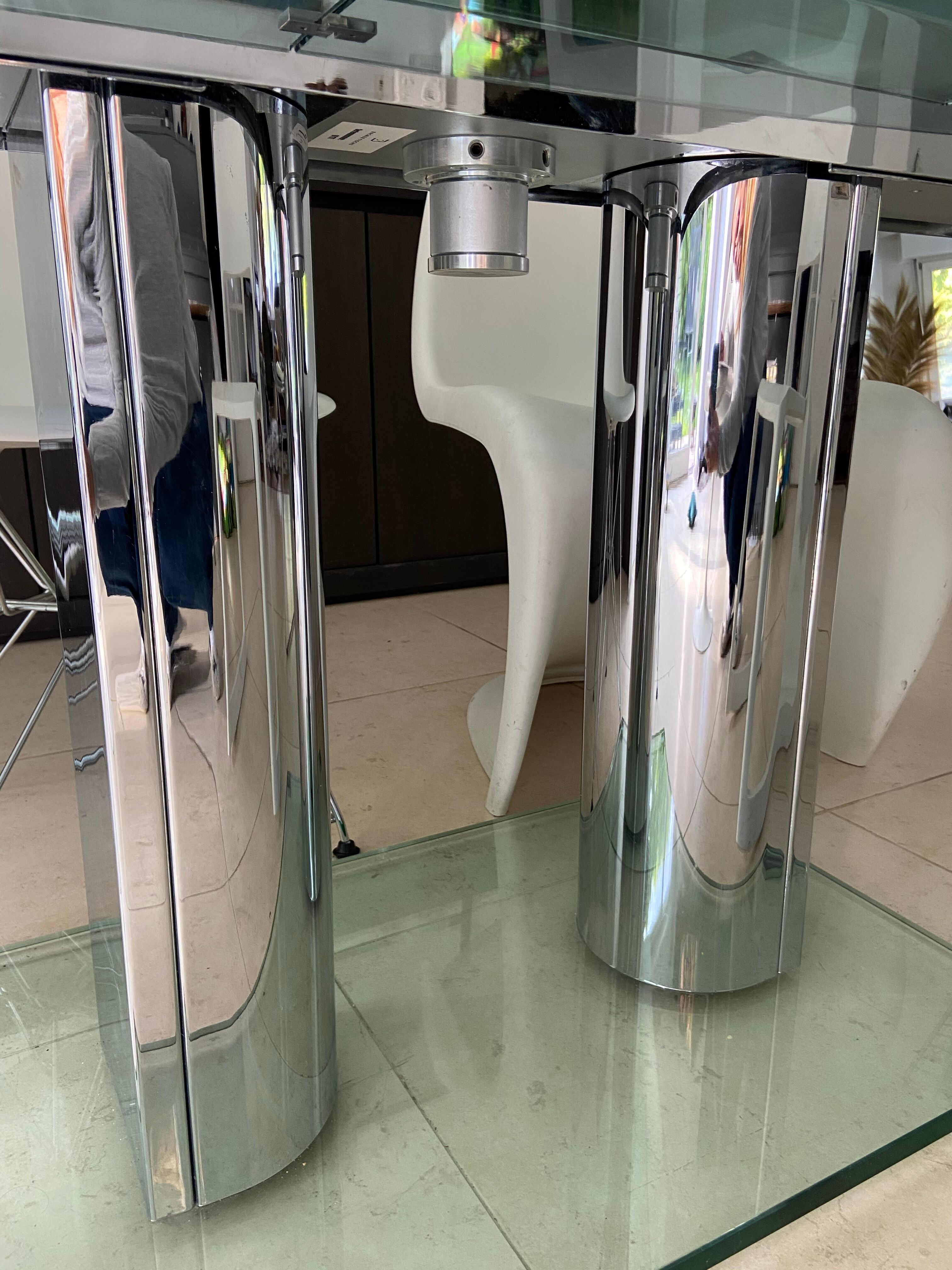 Table extensible en verre designer Thomas Althaus