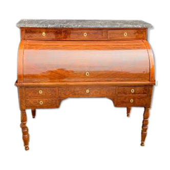 Vintage flamed mahogany cylinder desk