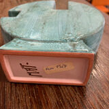 Glazed ceramic vase signed Mat