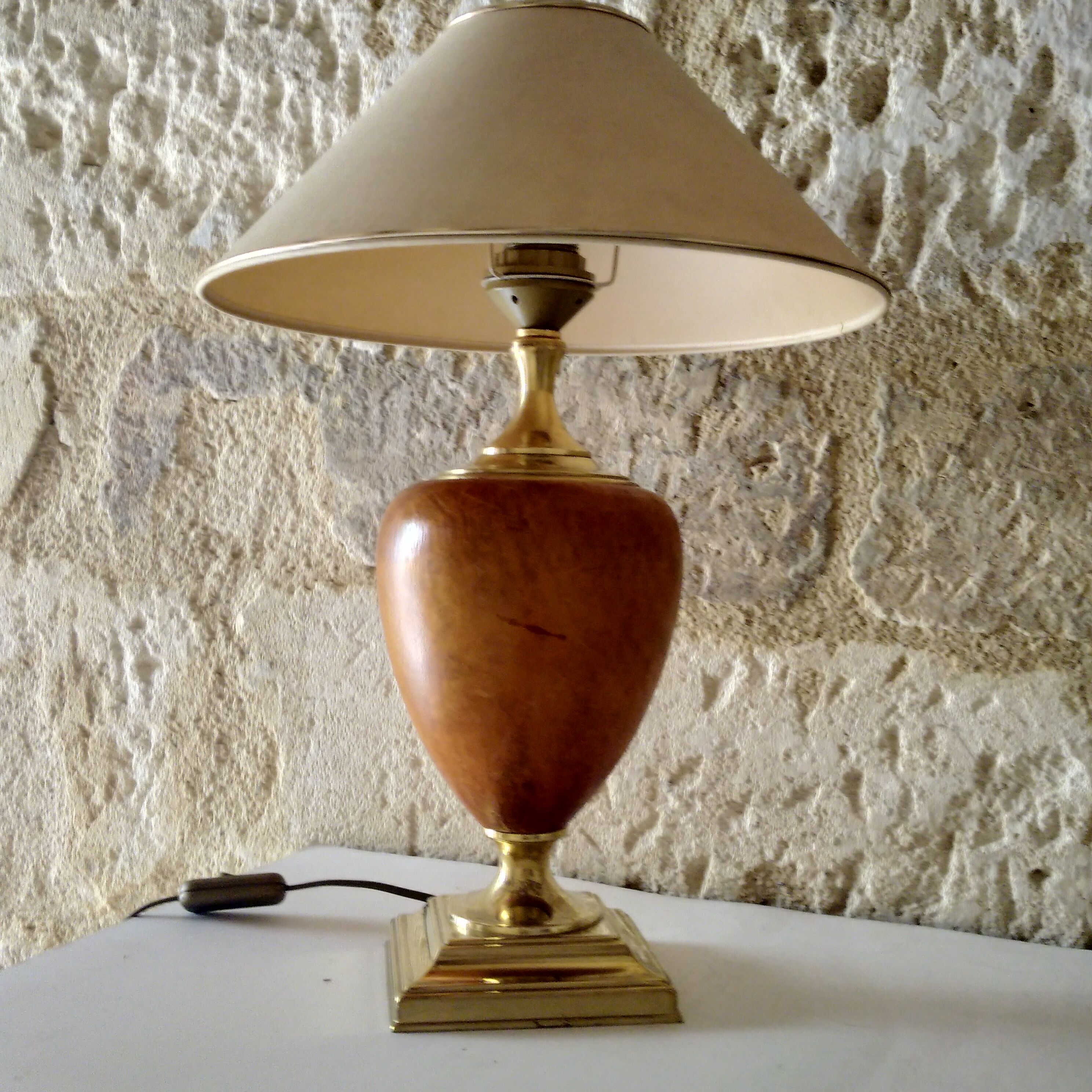 Homemade leather lamp the dolphin