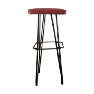 Red bar stool 1950s