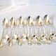 ST MEDARD set of 12 soup spoons antique net pattern silverware style Chinon 21 cm