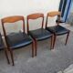 6 chaises scandinaves en skai noir