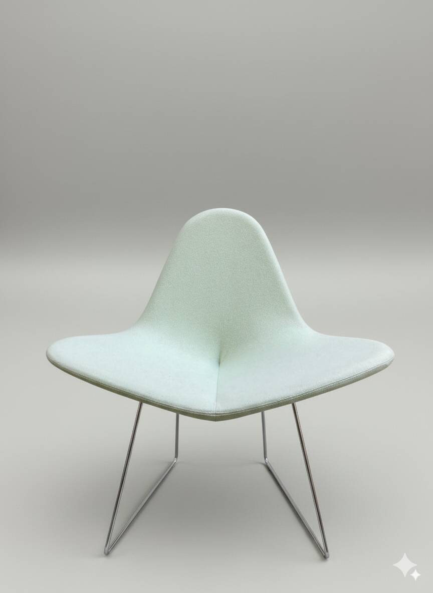 Petal armchair by Materia design – aqua green