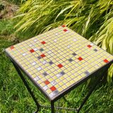 Iron and mosaic stool