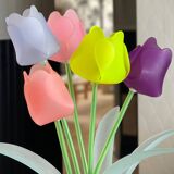 Lampe fleurs 1980