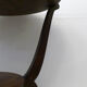 Table basse ronde Art Déco bois foncé & miroir