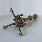 Pair of neoclassical style candlesticks in gilded bronze in the taste of Barbedienne