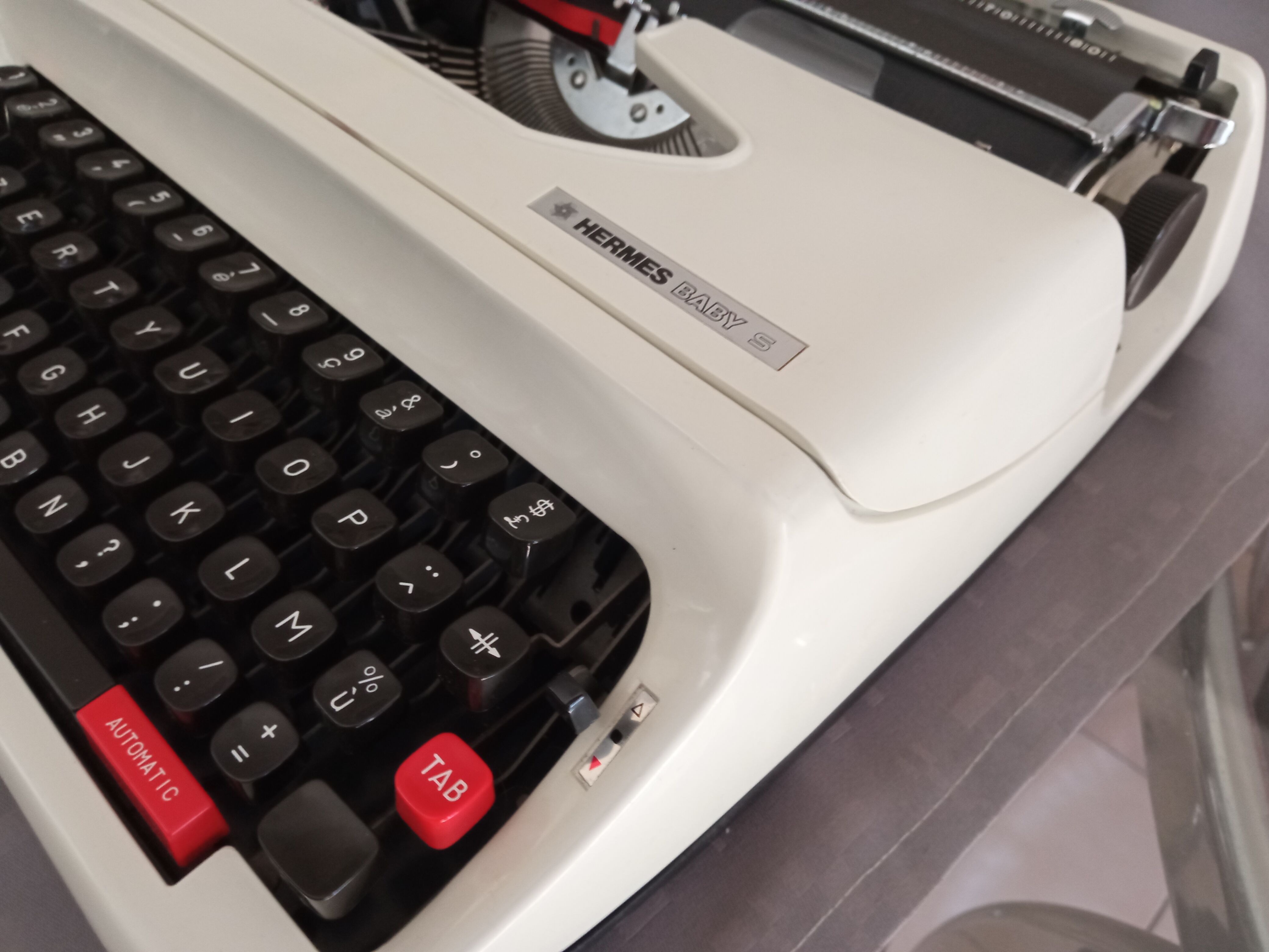 Typewriter Japy Baby Hermes white ribbon new Like NEW