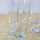 6 flutes à champagne en verre ciselé